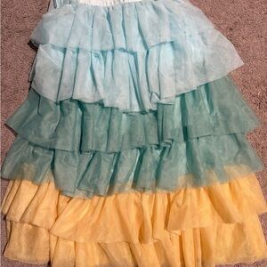Disney princess Tiana Multicolor Layered Ruffle Skirt